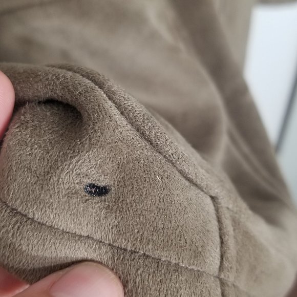 💕Massimo Light Brown Faux Suede Petite Coat Comfy Warm Winter Jacket Size Small - Picture 6 of 10